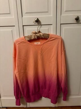 Lou & Grey Peach to Magenta Ombre Sweatshirt